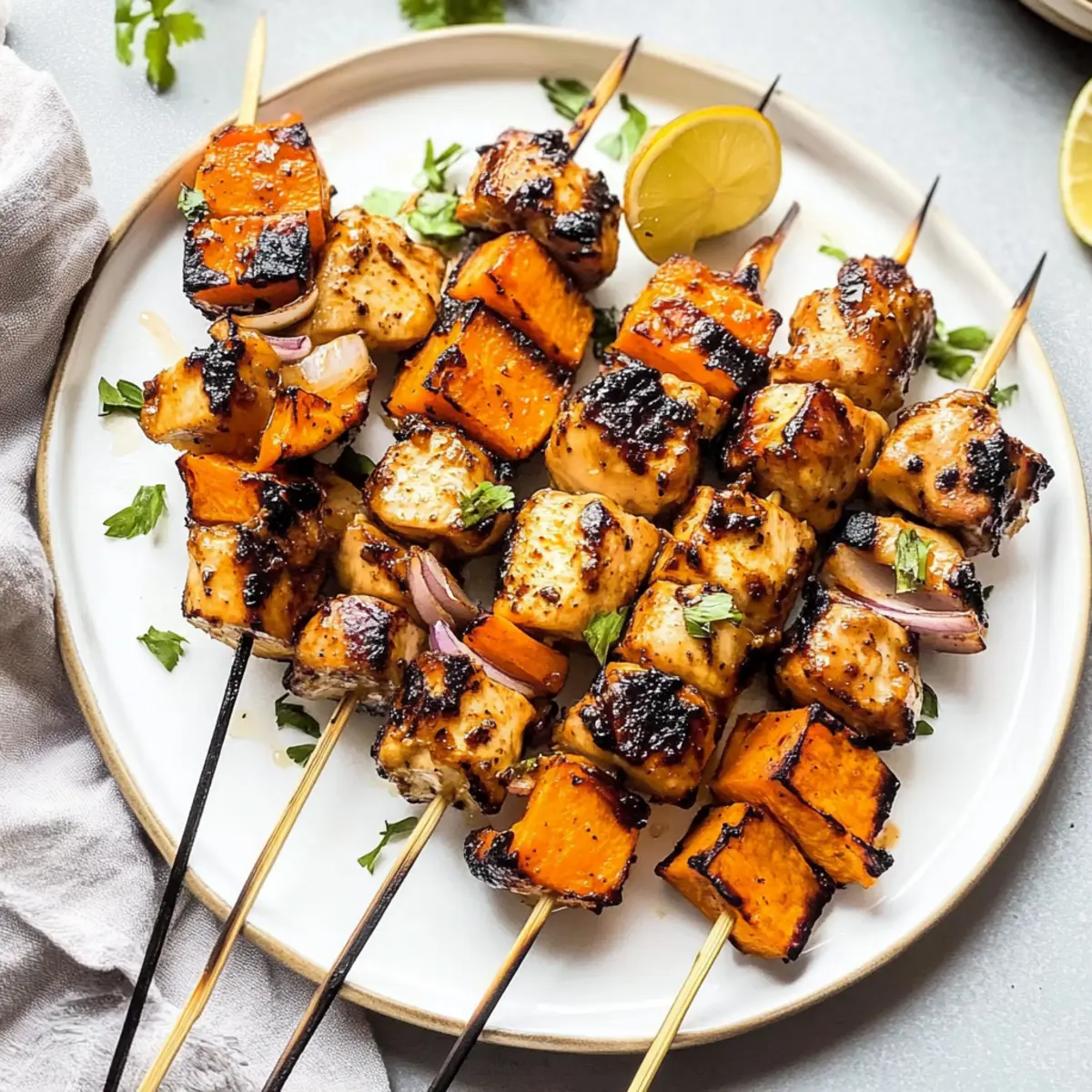 Spicy Honey Chicken and Sweet Potato Kebabs for a Flavor Kick