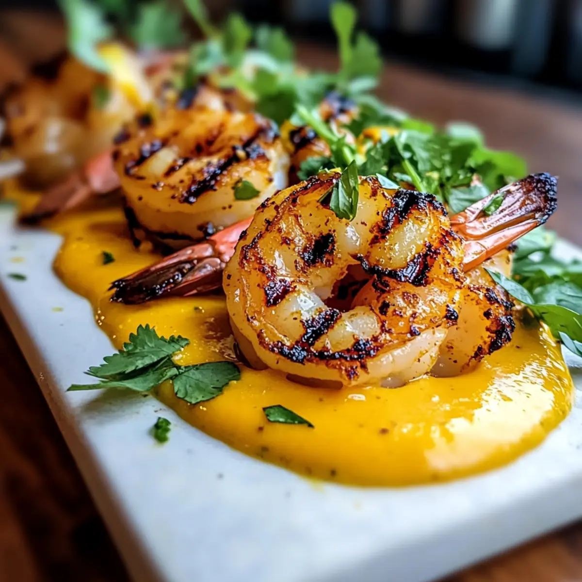 Grilled Shrimp With Spicy Mango Lime Coulis for Tropical Bliss