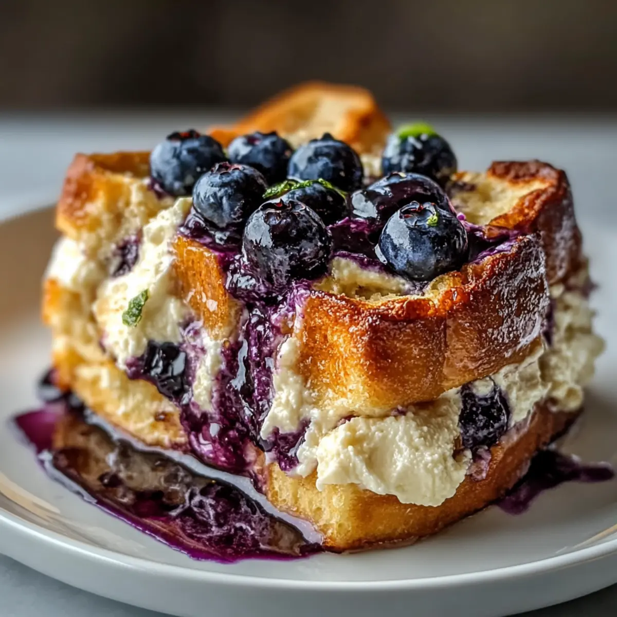 Blueberry Cream Cheese French Toast Casserole: Weekend Bliss