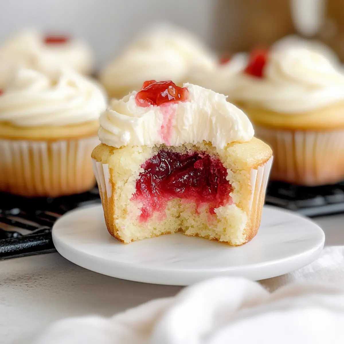 Rhubarb and Almond Cupcakes with Dreamy Buttercream Delight
