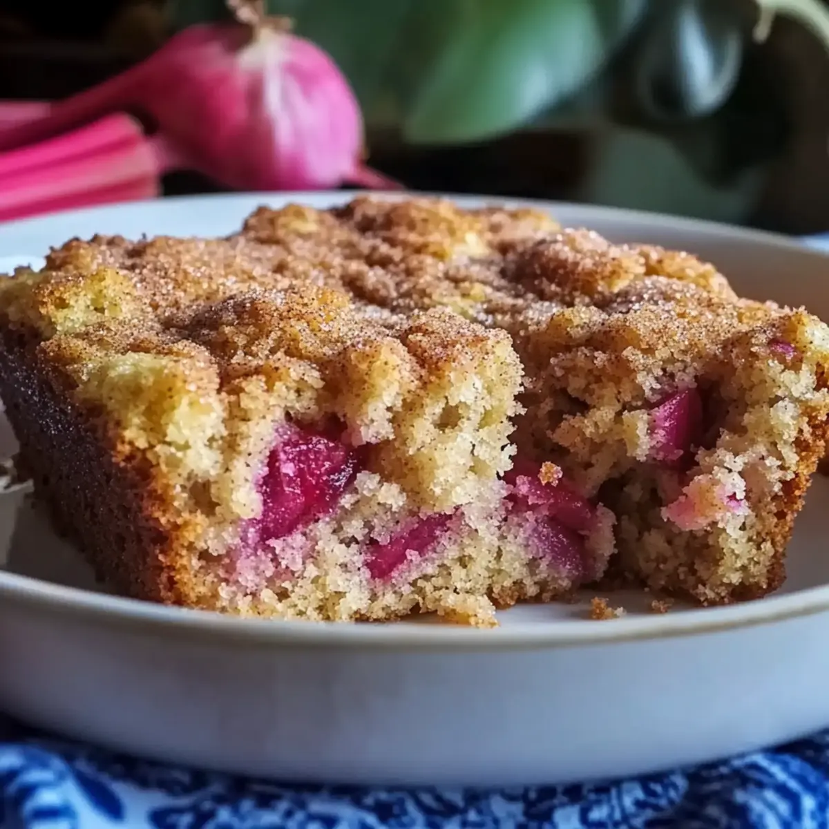 Bite Into Bliss: Moist Rhubarb Coffee Cake to Delight You