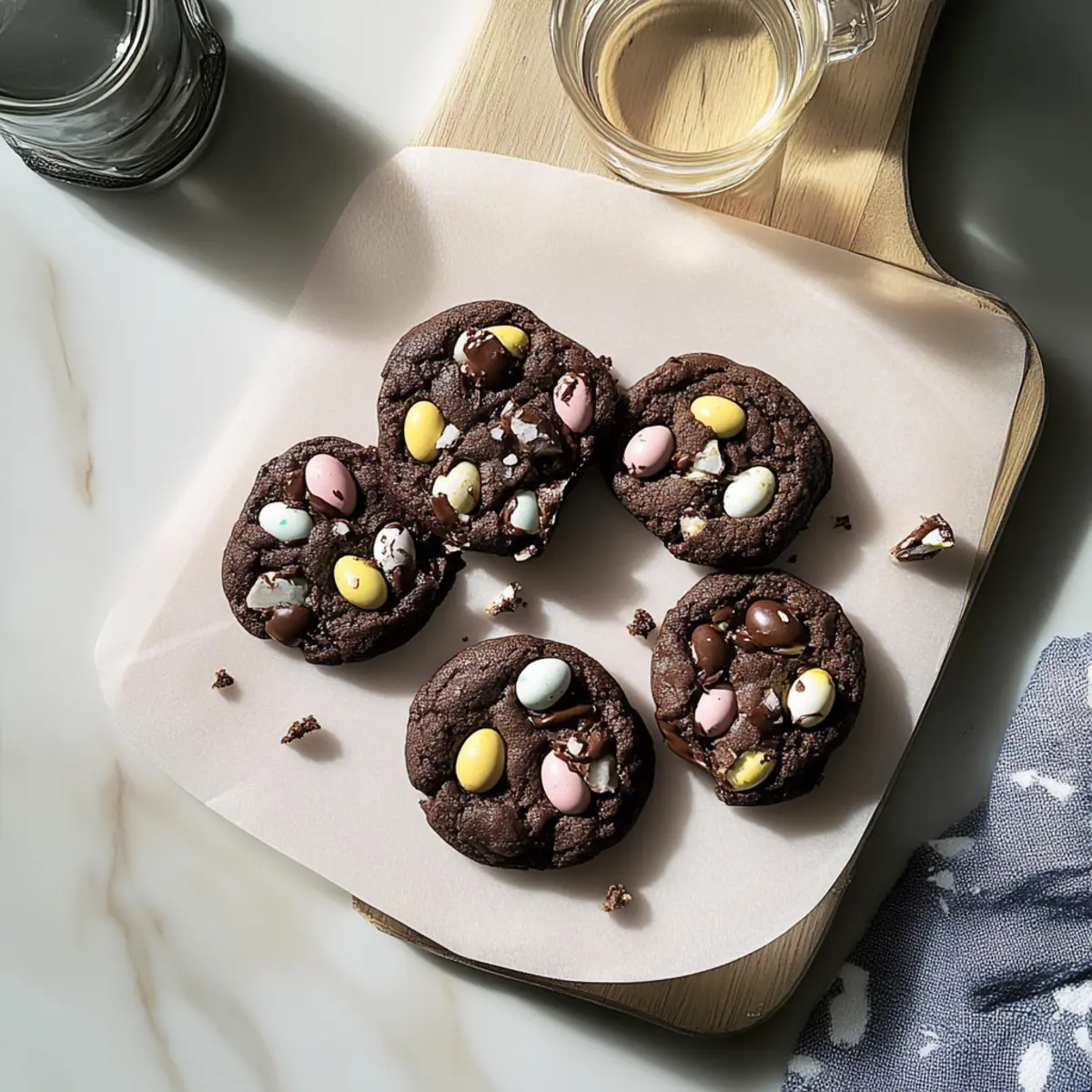 Chewy Chocolate Cadbury Egg Cookies for Easter Joy