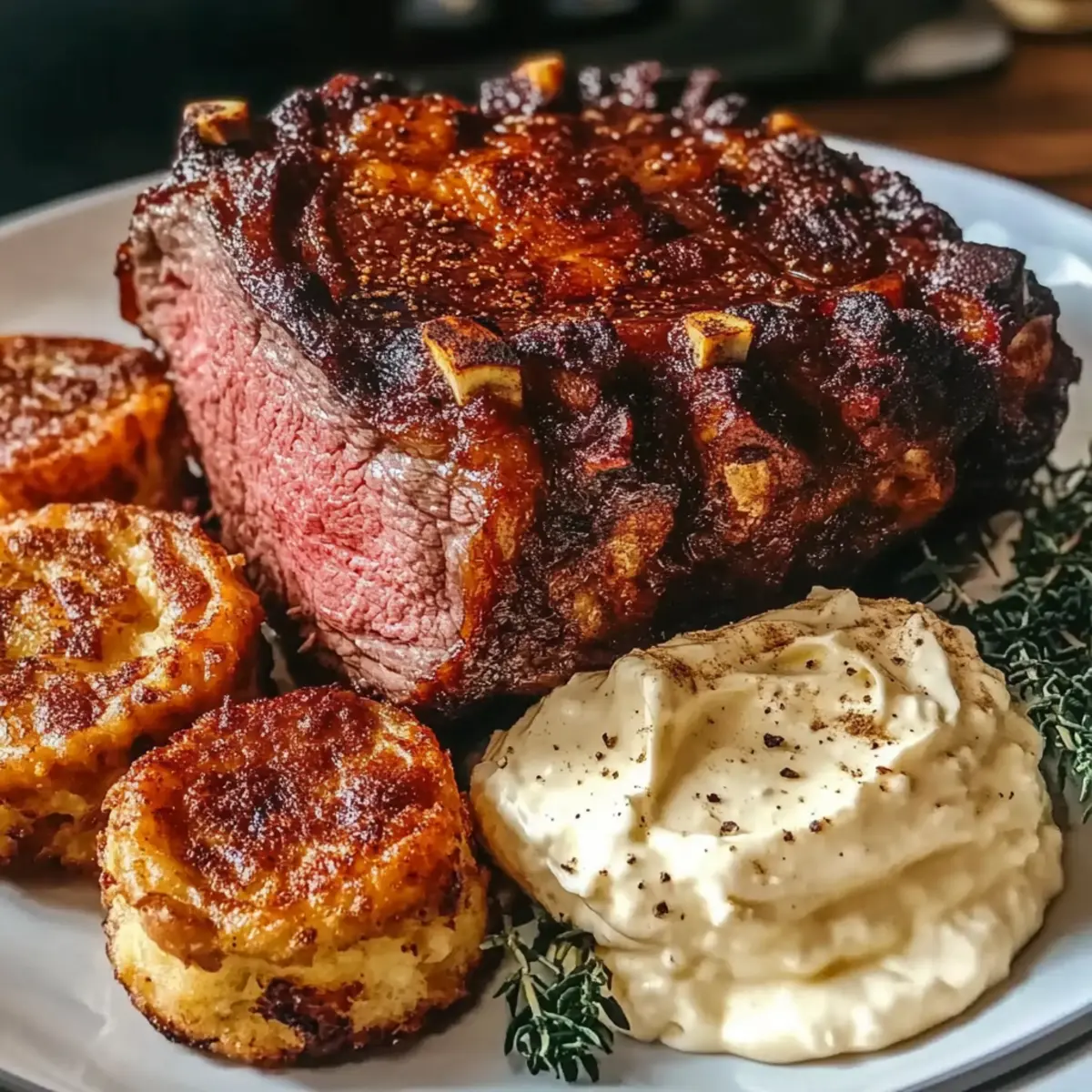 Savory Prime Rib Roast Recipe with Horseradish Cream & Yorkshire Pudding
