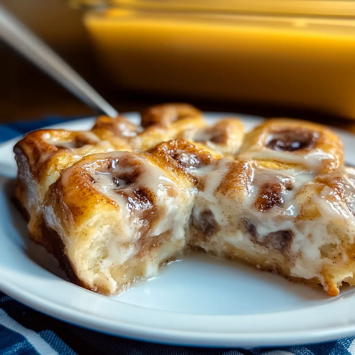 Irresistible Overnight Cinnamon Roll Casserole Delight