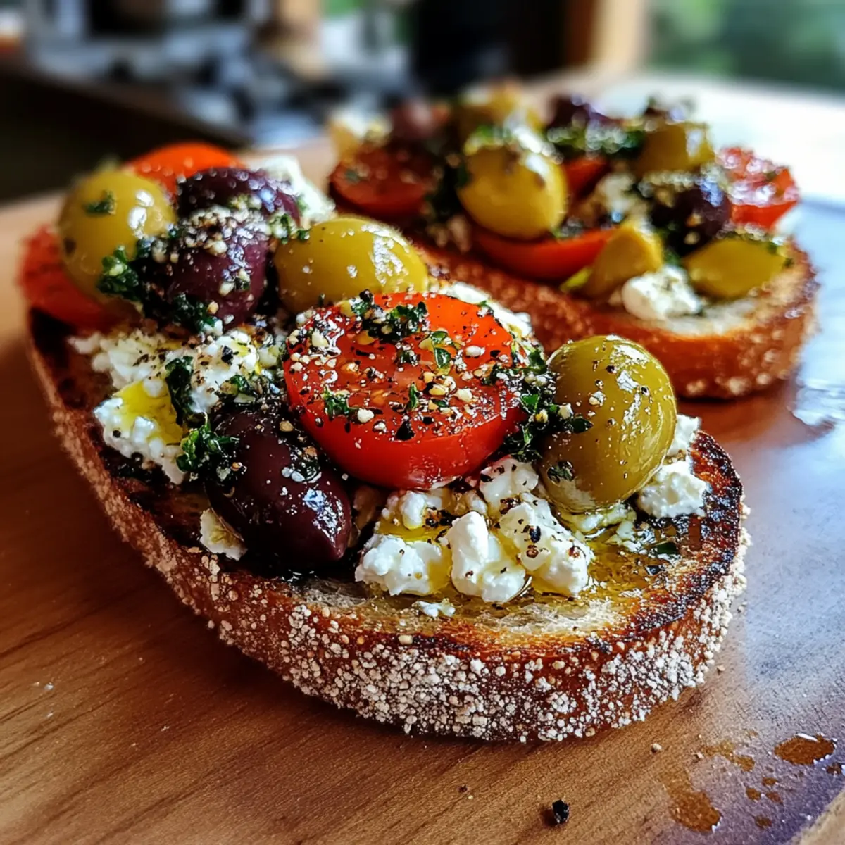 Delicious Whole Grain Mediterranean Toast for a Nutritious Start