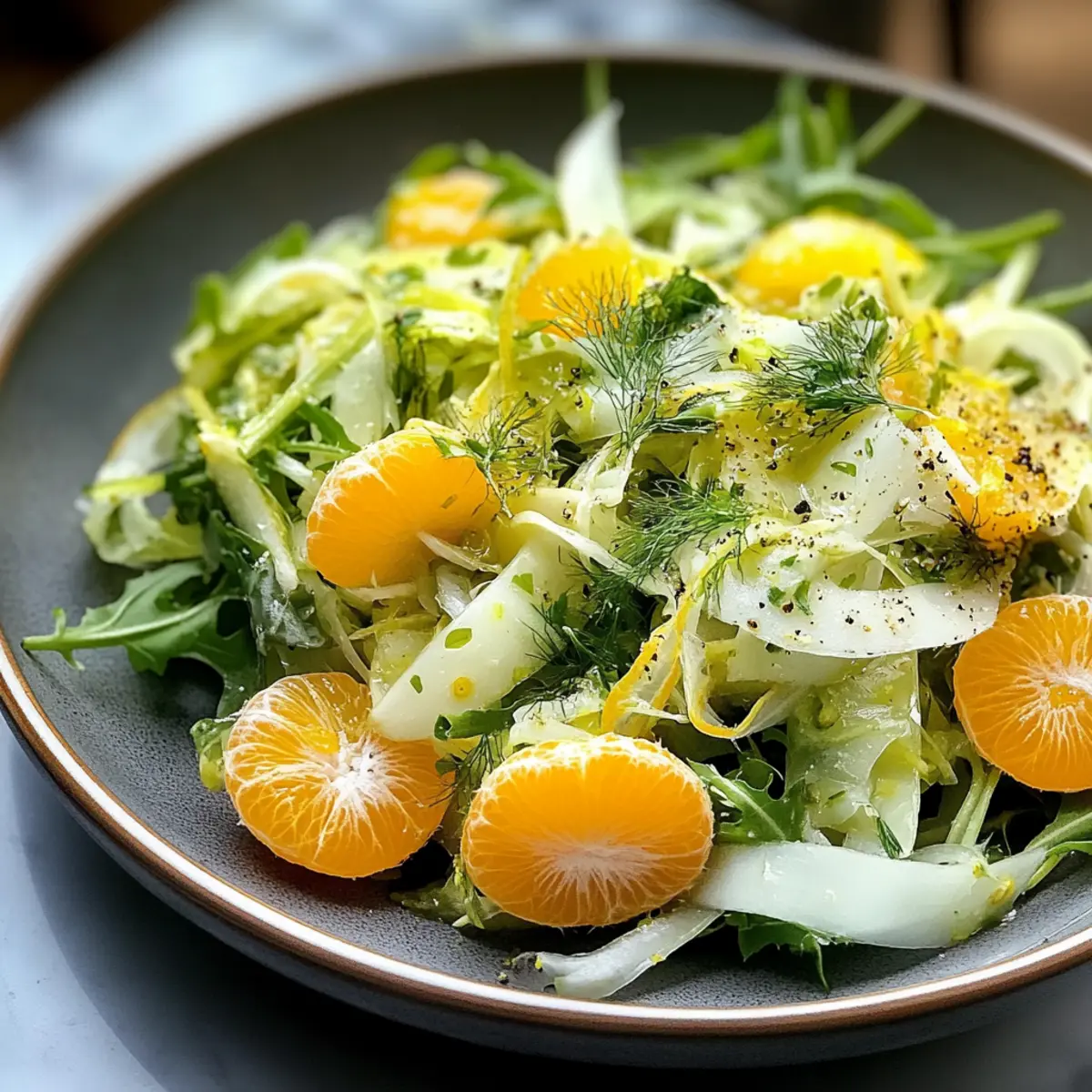 Refreshing Shaved Fennel Salad & Clementine Vinaigrette Delight