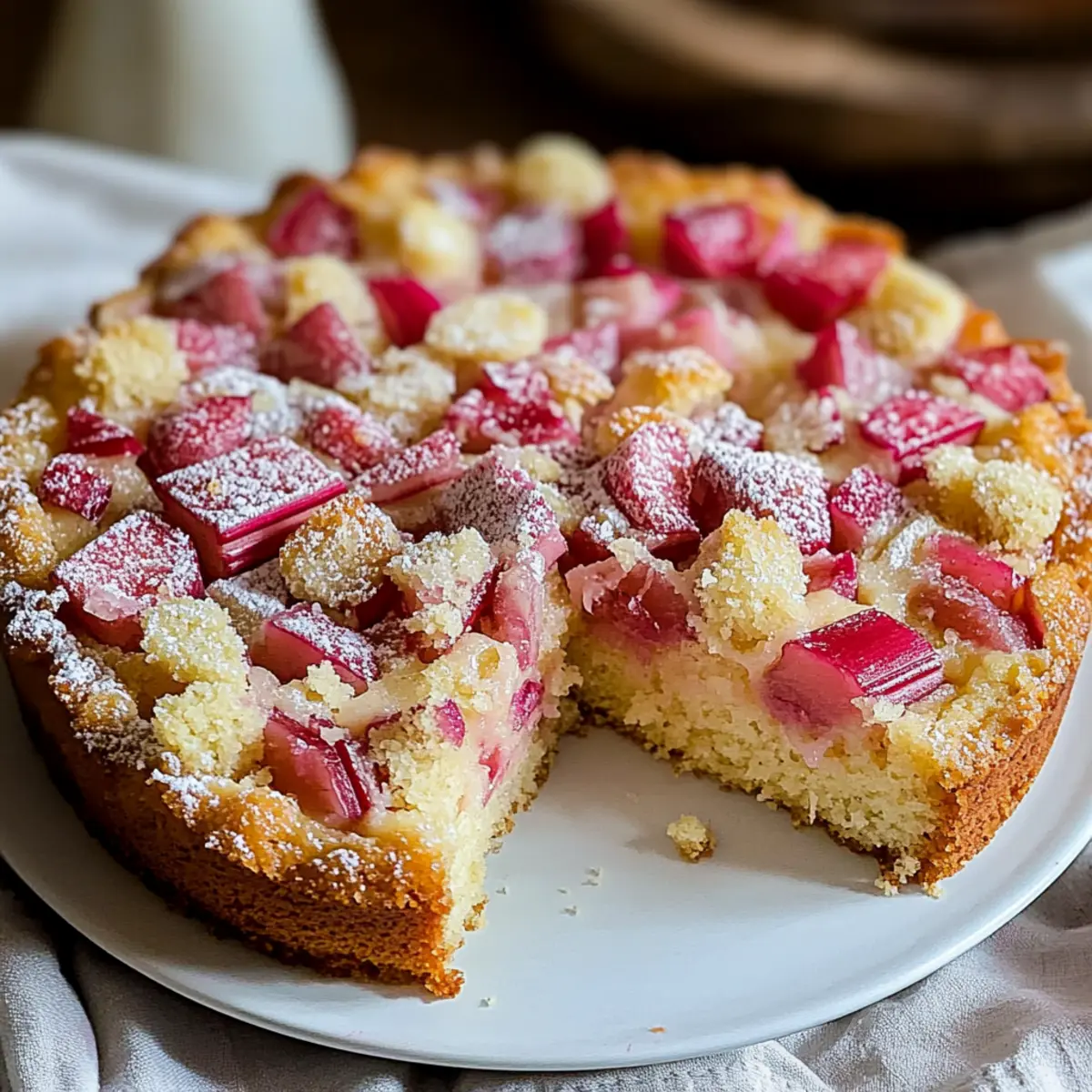 Moist Rhubarb Cake That Melts in Your Mouth