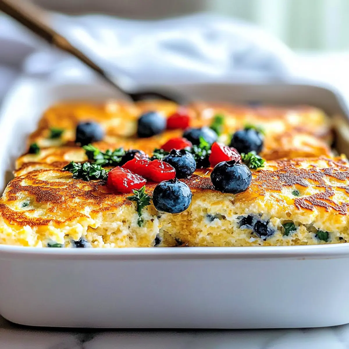 Savory High Protein Cottage Cheese Egg Casserole Brunch Delight