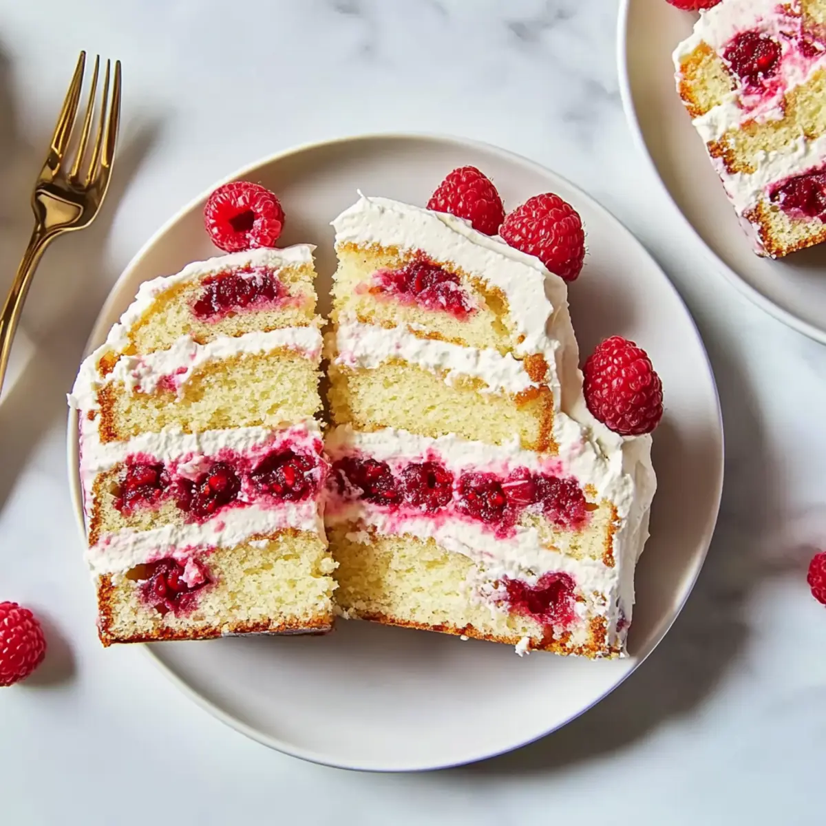 Raspberry Tea Cake with Mascarpone Cream Filling Bliss