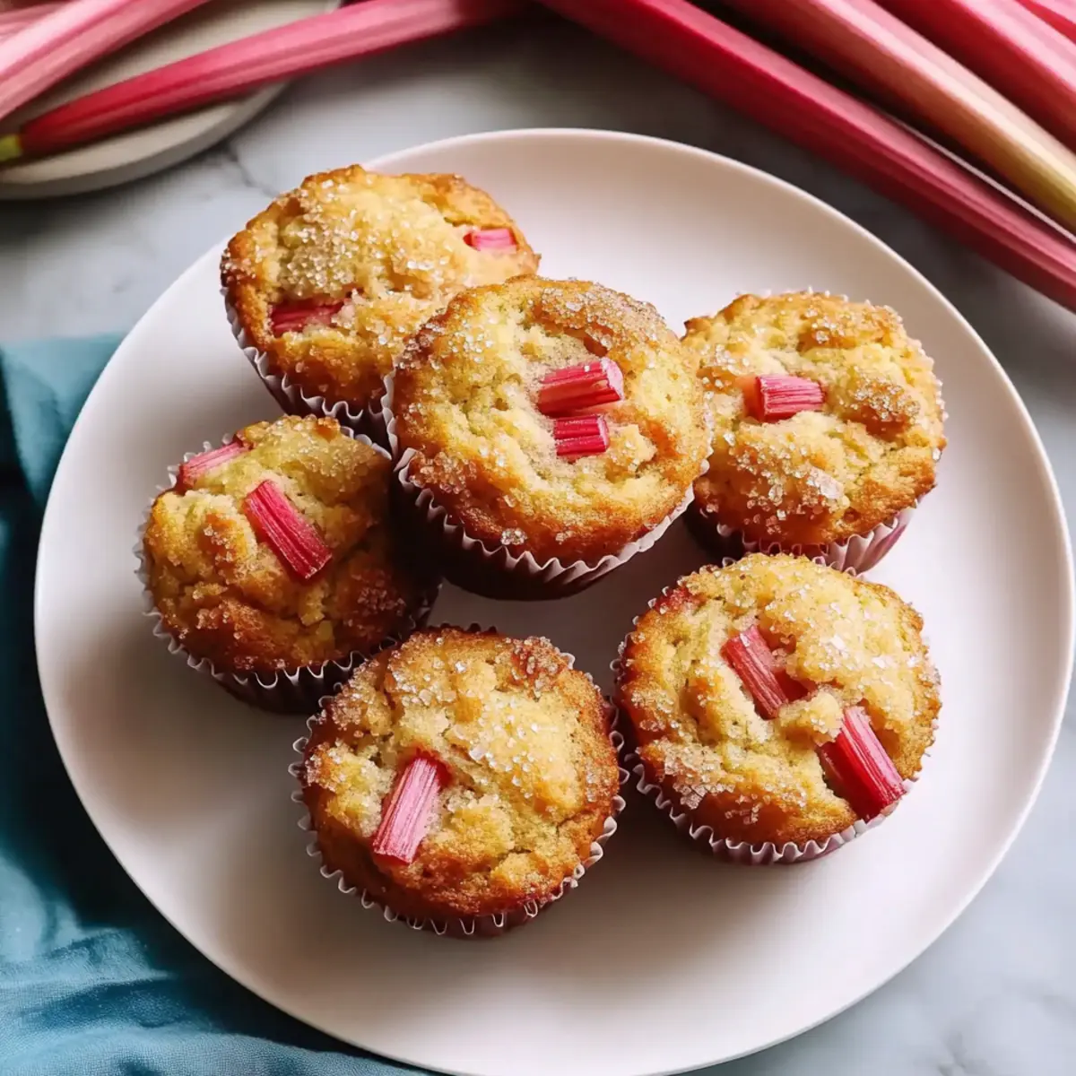 Tender Rhubarb Muffins with Greek Yogurt for a Delicious Snack