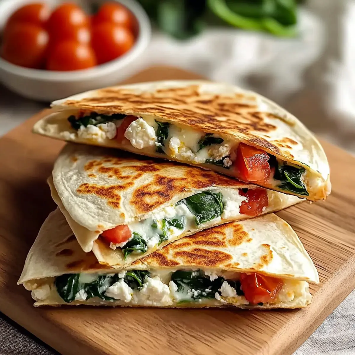 Cheesy Mediterranean Quesadilla: Quick, Flavor-Packed Delight