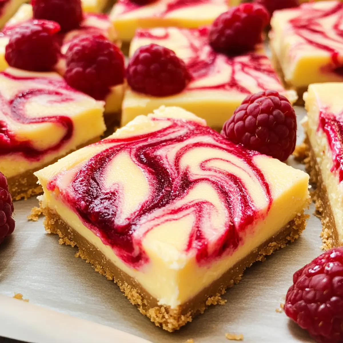 Zesty Raspberry Lemonade Cheesecake Bars for Summer Bliss