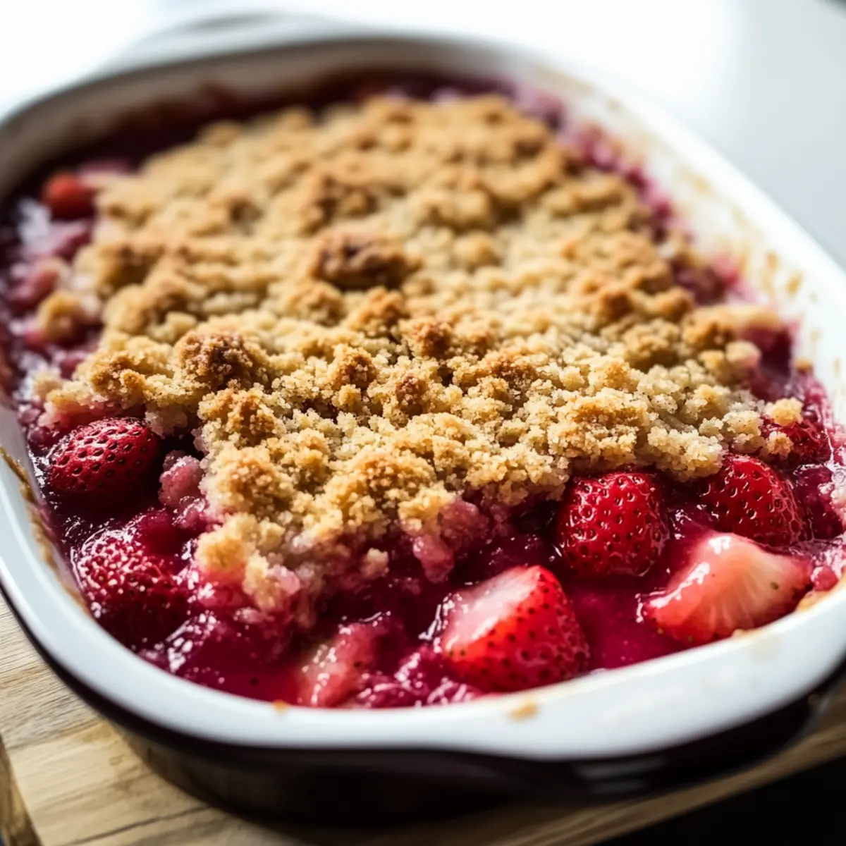 Mother's Day Strawberry Crisp with Brown Sugar Crumble Bliss