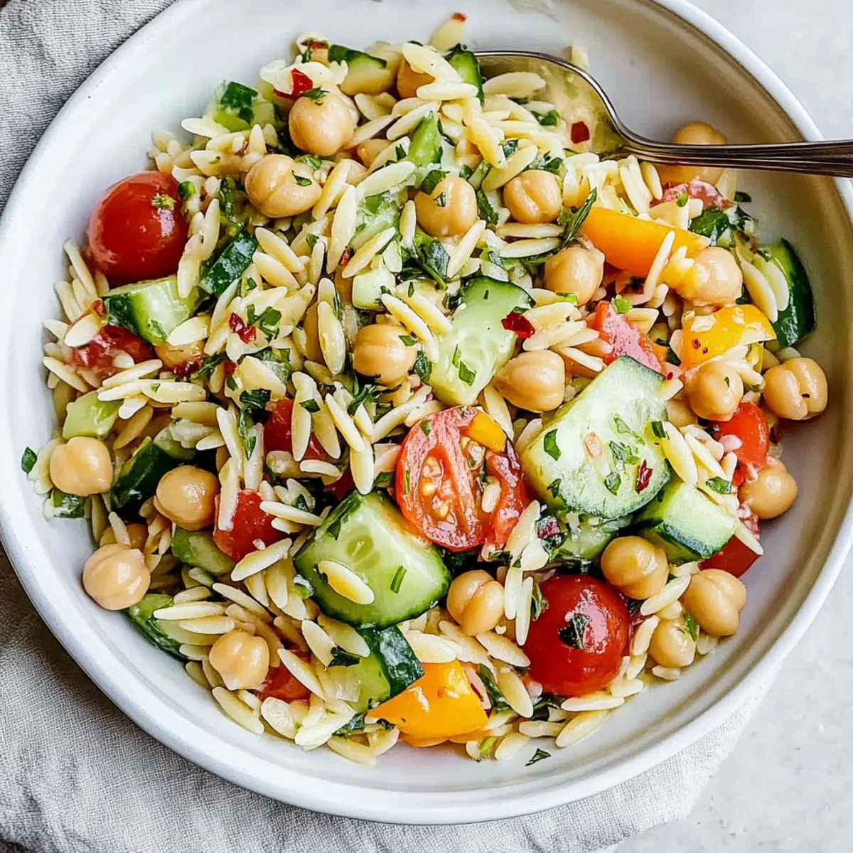 Zesty Lemon Orzo Chickpea Salad for Fresh Summer Vibes