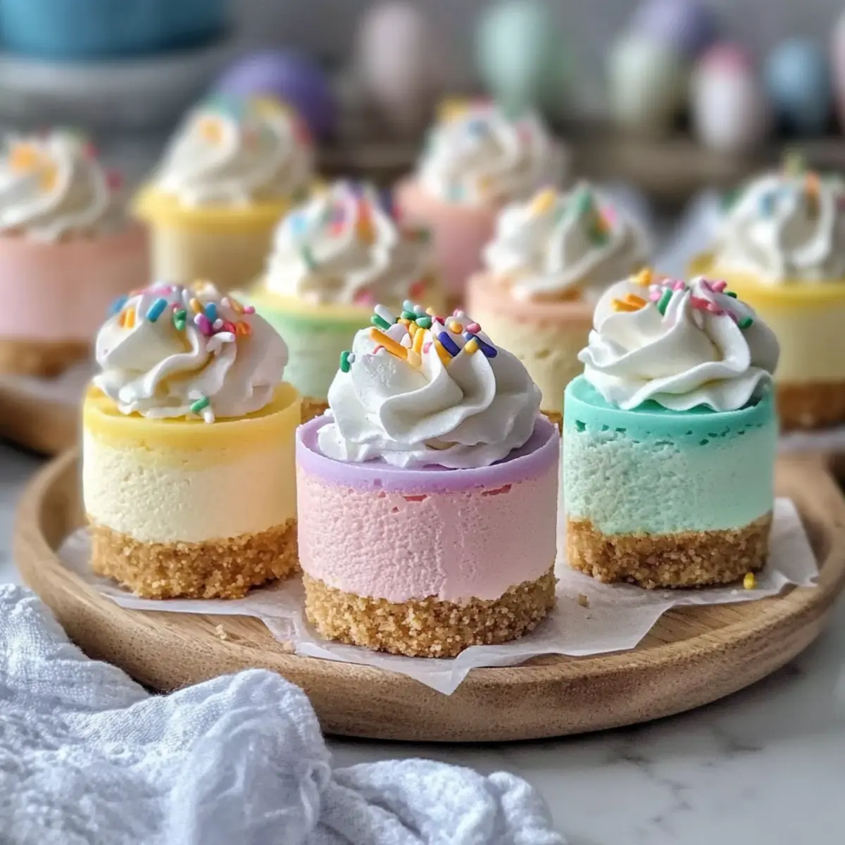 Delightful No Bake Easter Mini Cheesecakes for Spring Bliss