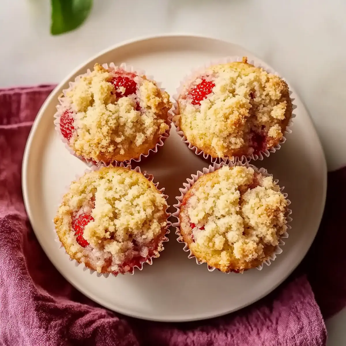 Mother’s Day Strawberry Muffins with Crumble Topping Delight