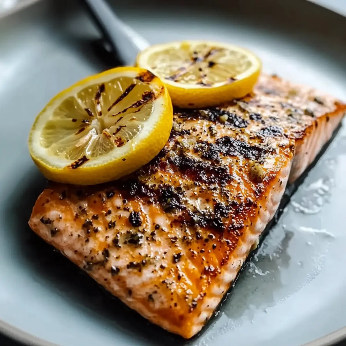 Grilled Salmon on Blackstone