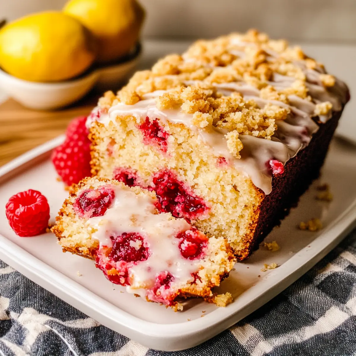 Zesty Lemon Raspberry Loaf Cake for a Bright Spring Treat