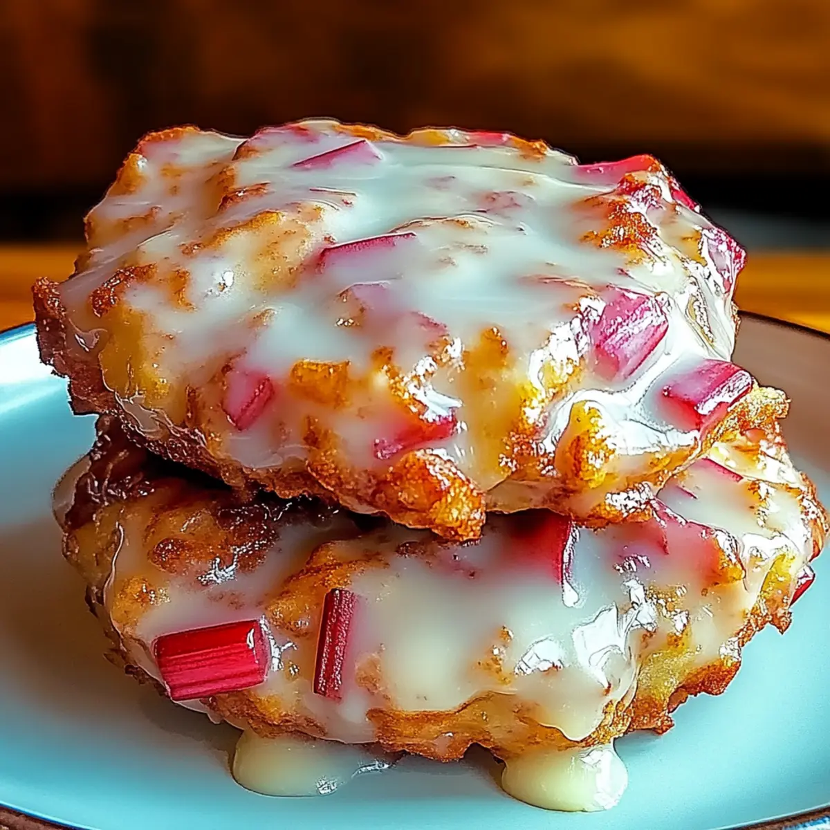 Fluffy Baked Rhubarb Cinnamon Fritters You’ll Love to Share