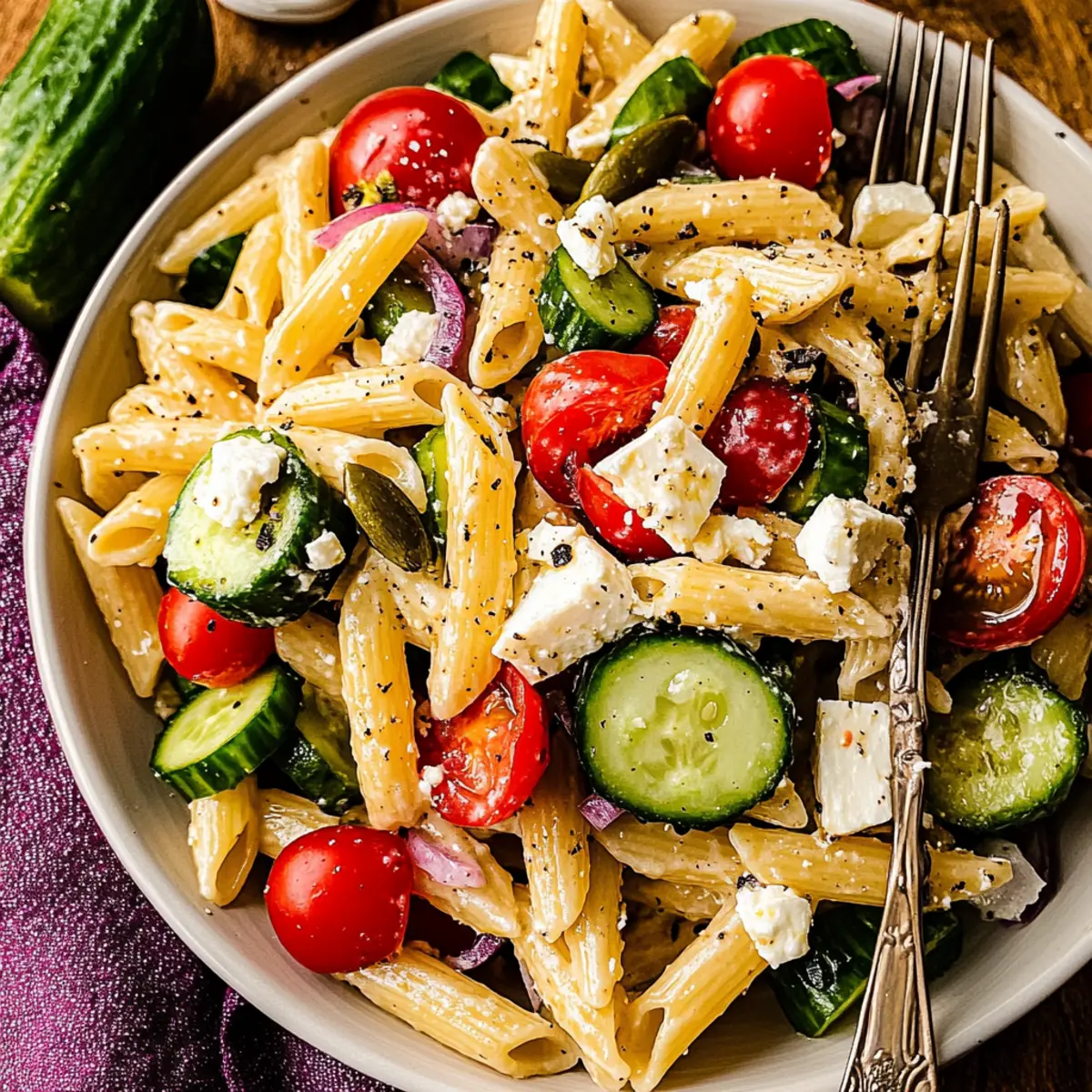 Fresh and Flavorful Mediterranean Pasta Salad in 20 Minutes