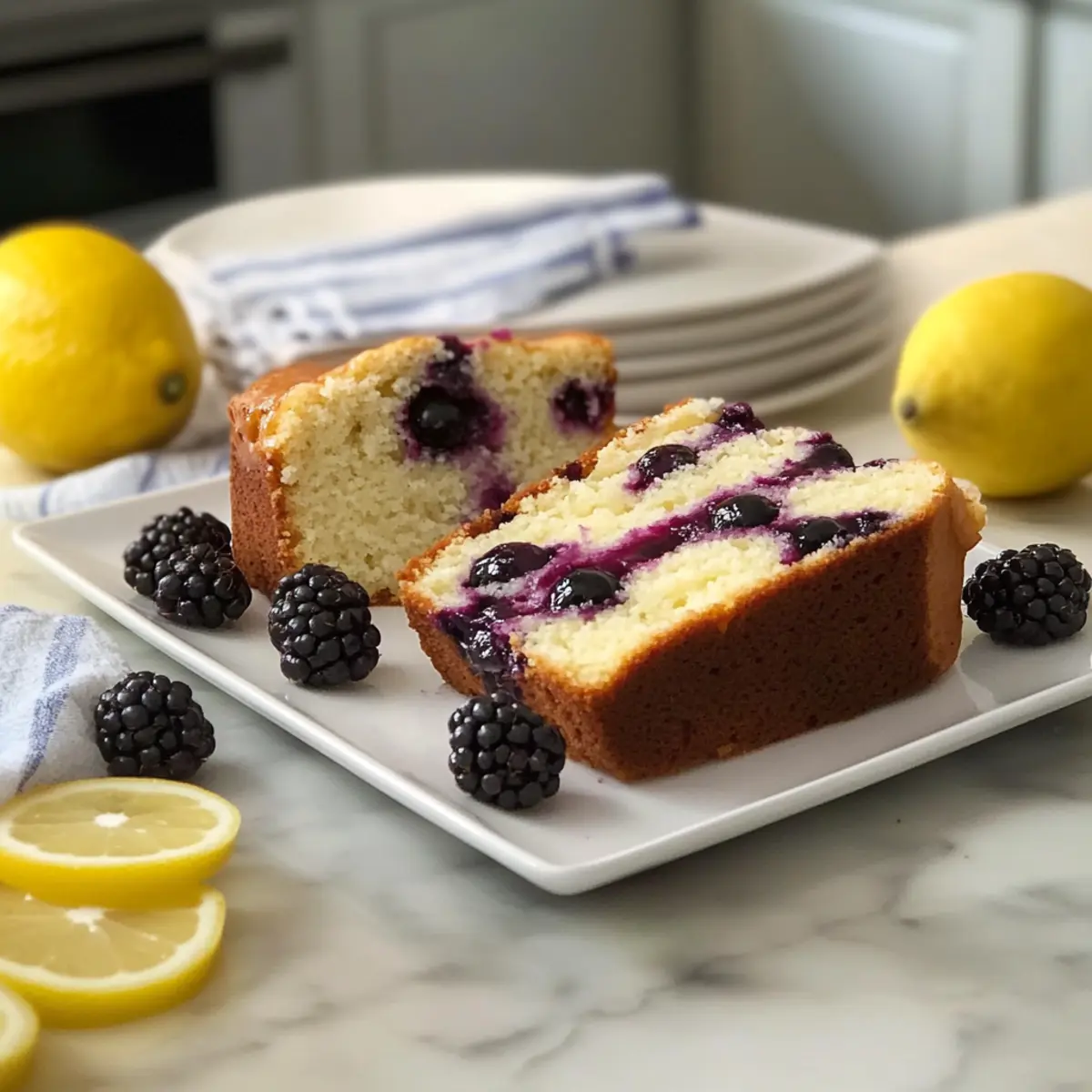 Moist Lemon Blackberry Pound Cake for Your Sweet Cravings