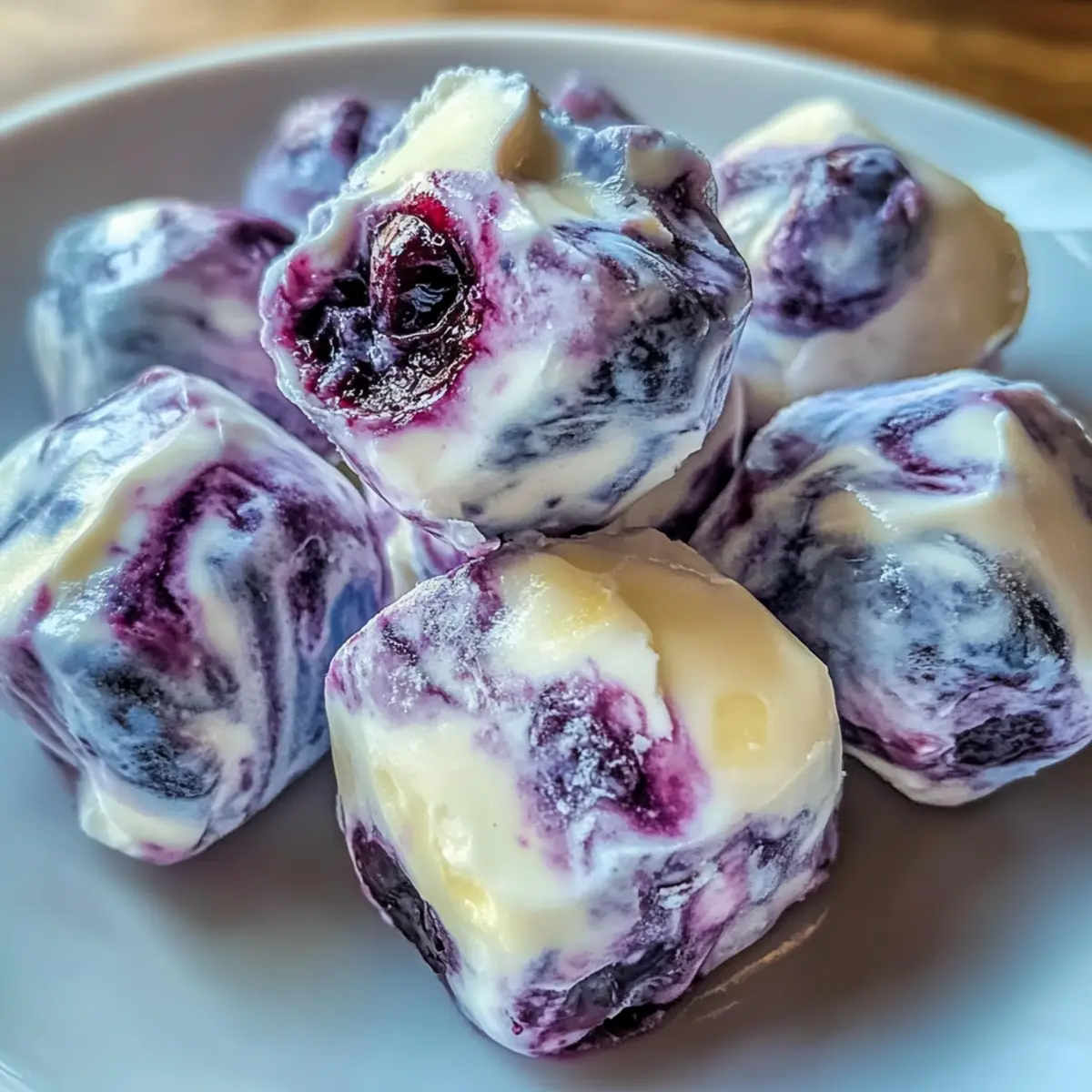 Blueberry Swirl Yogurt Bites: Your New Healthy Frozen Delight