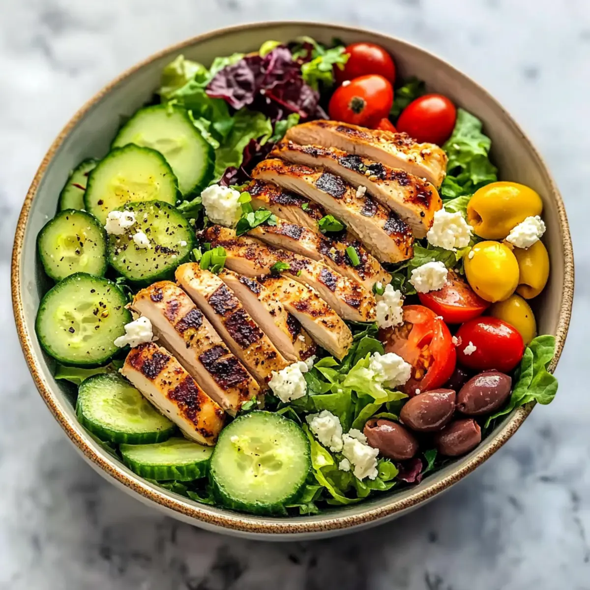 Mediterranean Chicken Salad Perfect for Meal Prep Delight