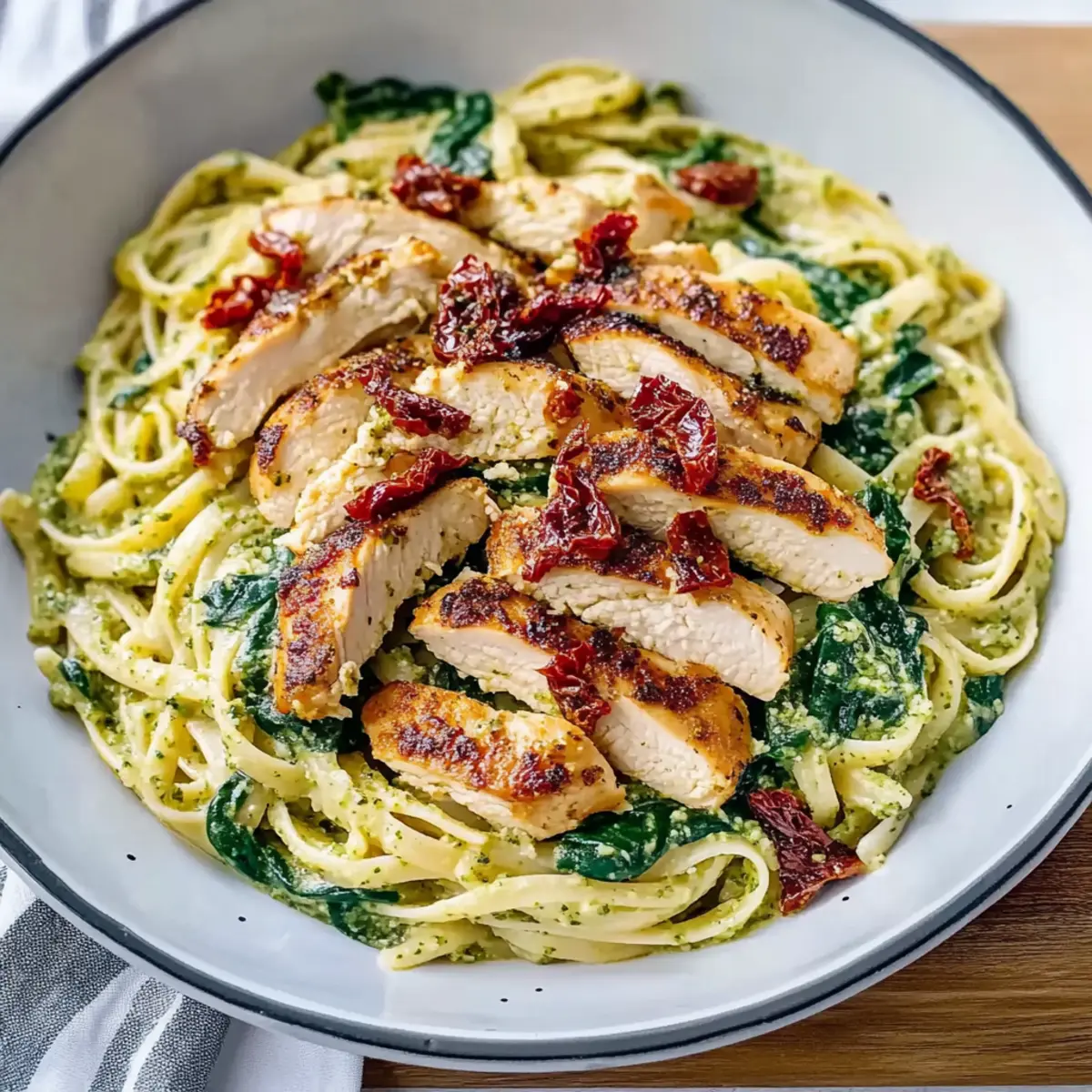 Creamy Chicken Pesto Pasta with Spinach: Quick & Delicious Family Dinner