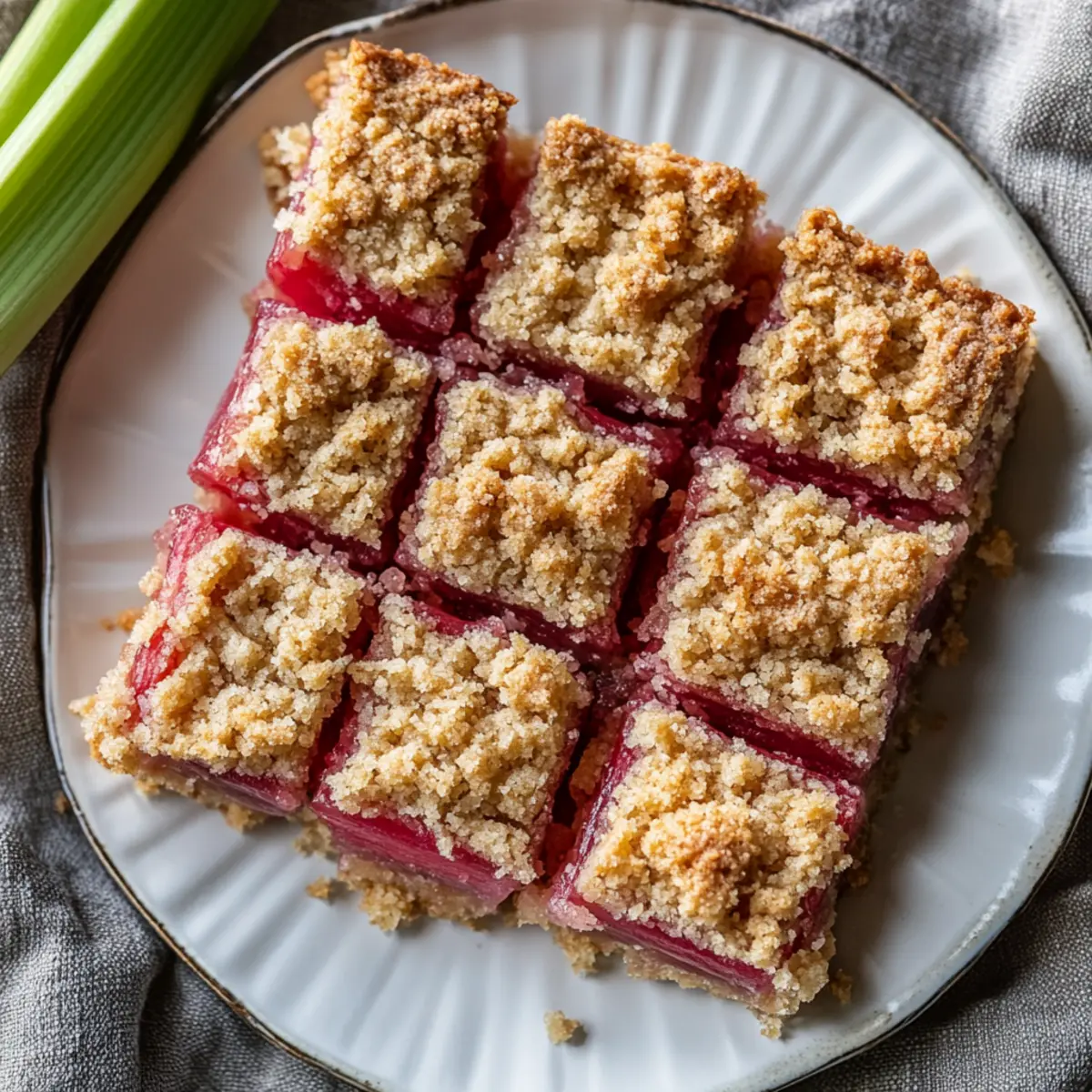 Irresistible Amish Oatmeal Rhubarb Bars with Crumb Topping