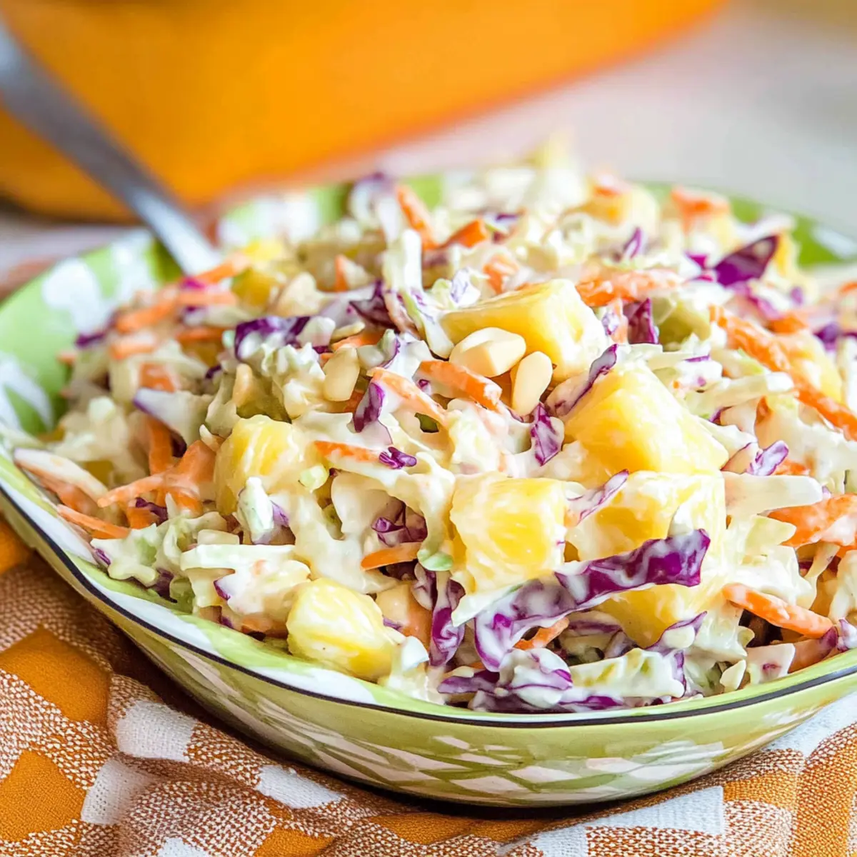 Delightful Hawaiian Pineapple Coleslaw with Greek Yogurt Twist