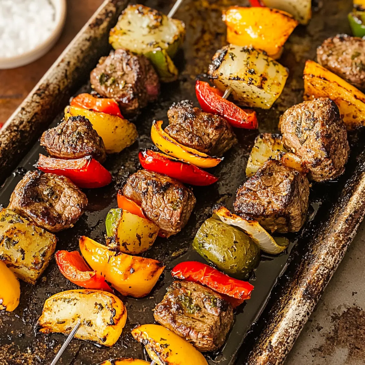 Grilled Brazilian Steak Kabobs Bursting with Flavor