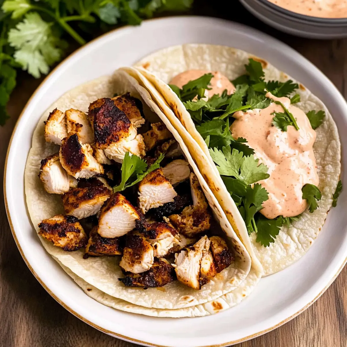 Easy Chipotle Chicken Tacos with Creamy Chipotle Sauce