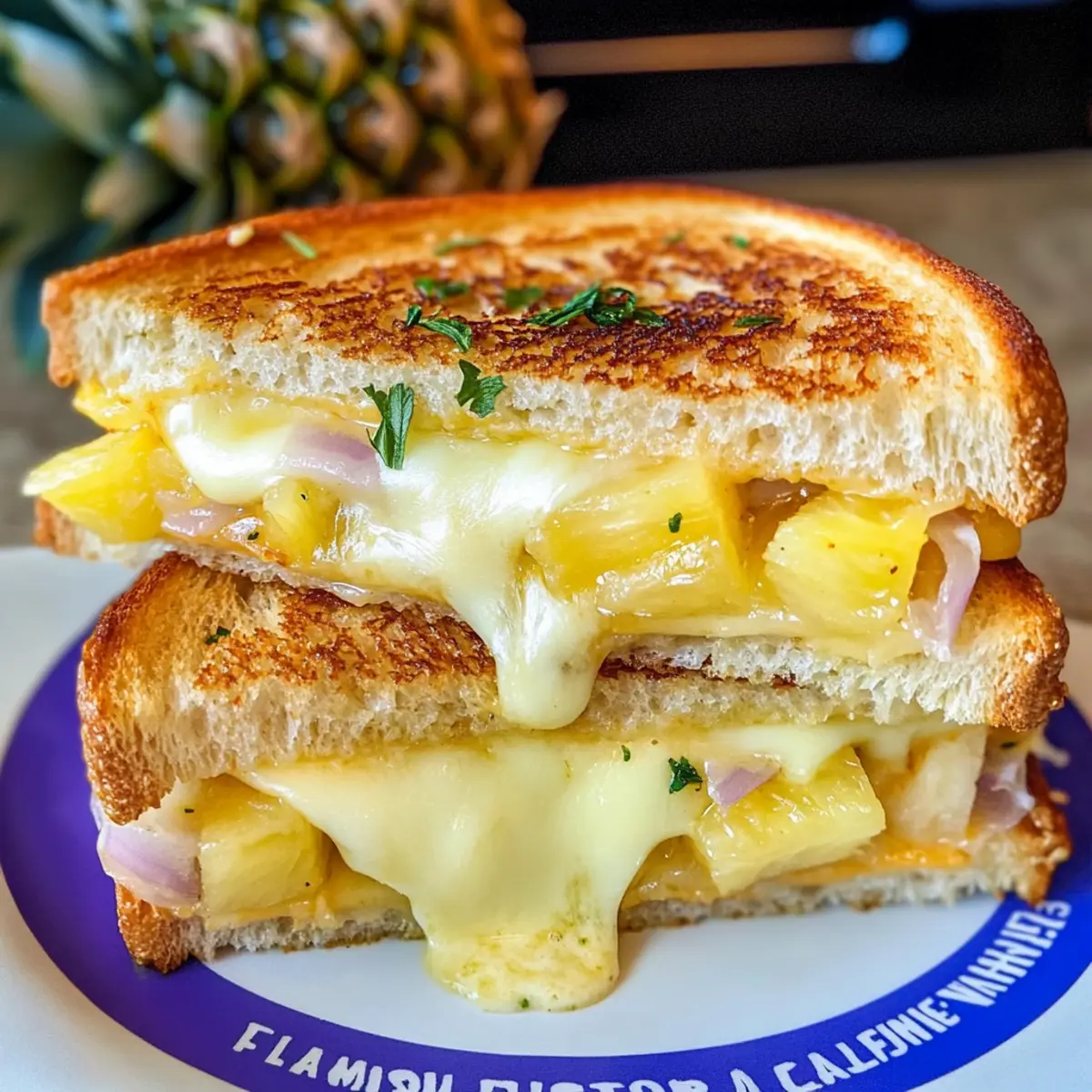 Hawaiian Grilled Cheese Sandwich: Melted Bliss in Every Bite