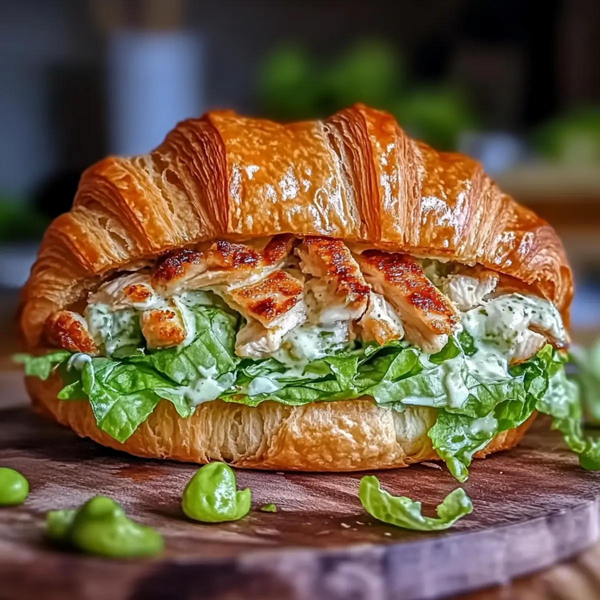 Delicious Savory Chicken Caesar Croissant Sandwich You’ll Love
