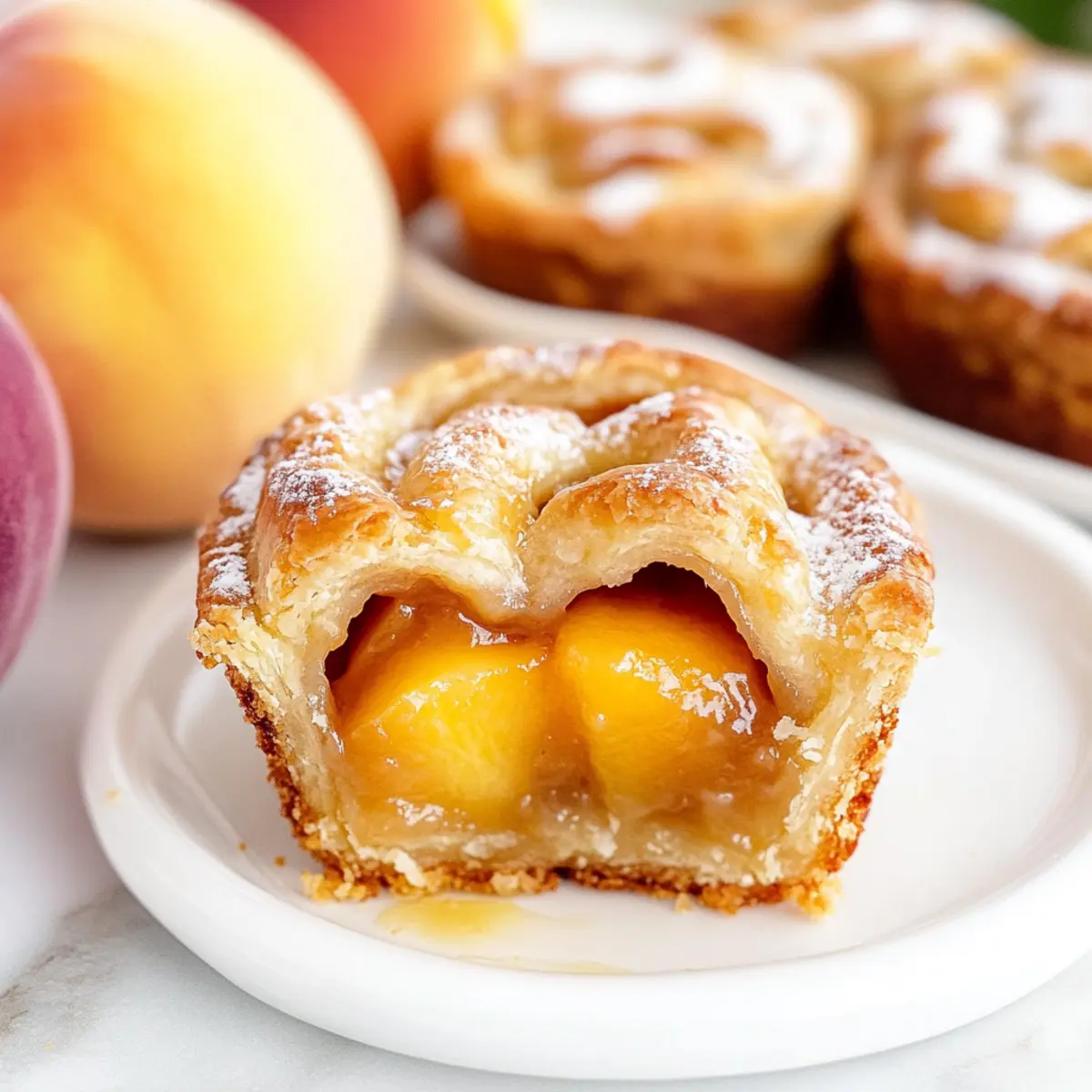 Two Ingredient Mini Peach Pies Picnic Idea for Sweet Bliss