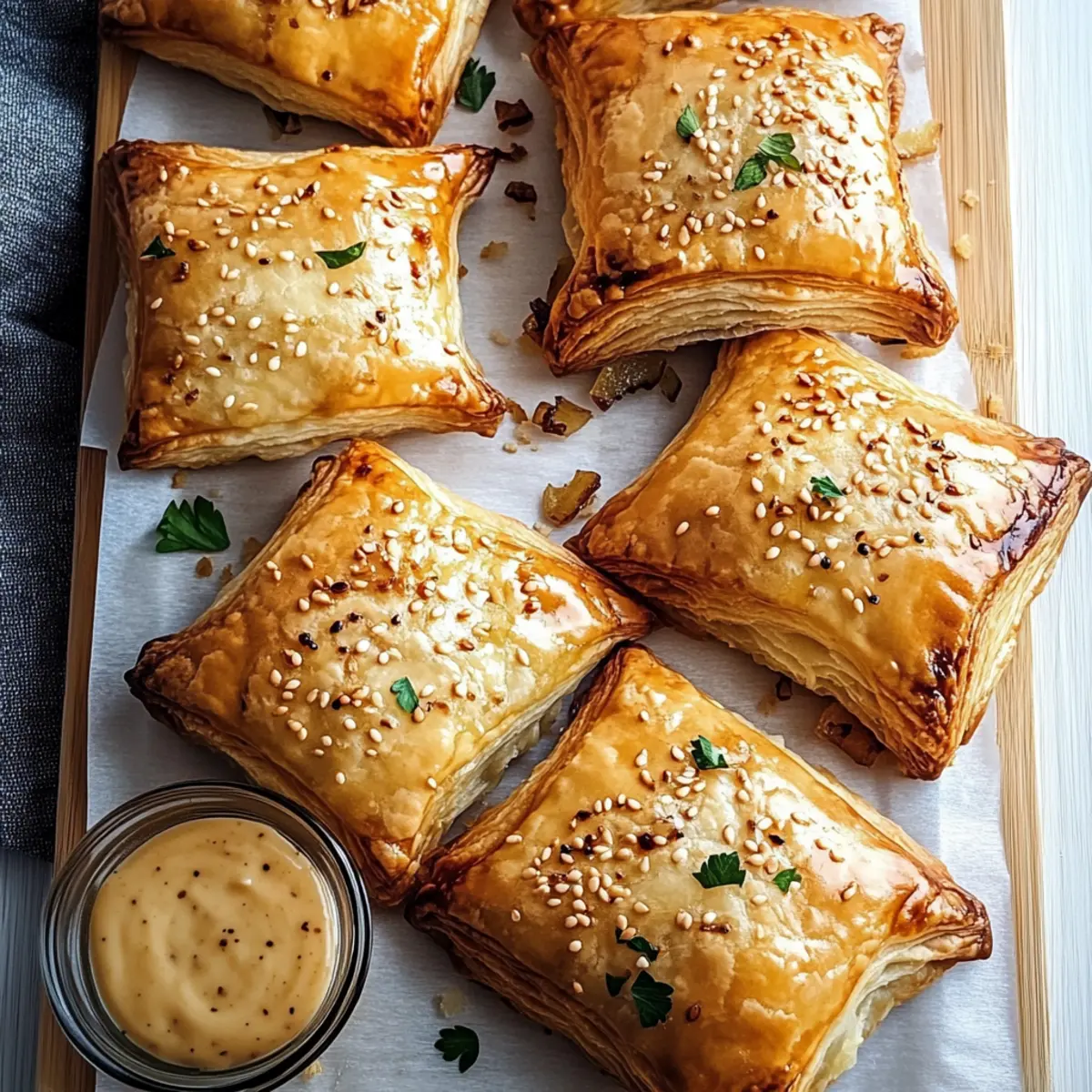 Cheesy Vegan Potato and Onion Puff Pastries: Perfect Picnic Idea