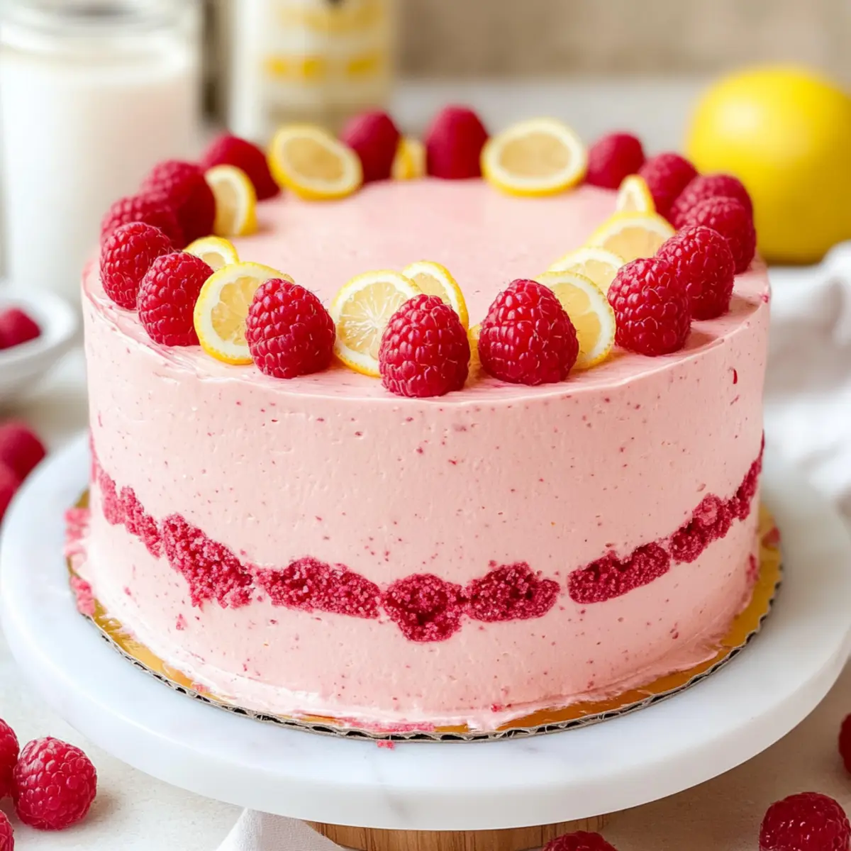 Mothers Day Lemon Raspberry Cake That Steals the Show
