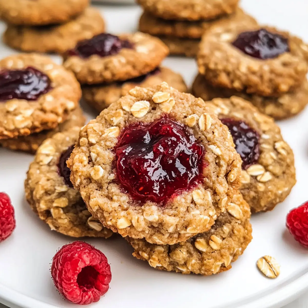 Chewy Oatmeal Thumbprint Cookies with Jam for Cozy Moments