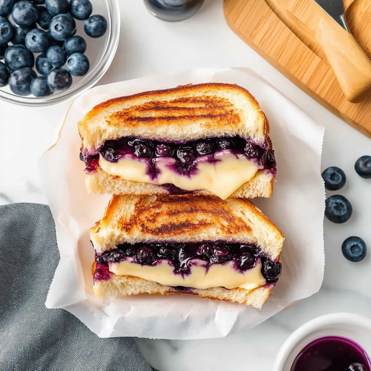 Blueberry Brie Grilled Cheese Sandwich: A Sweet Savory Delight