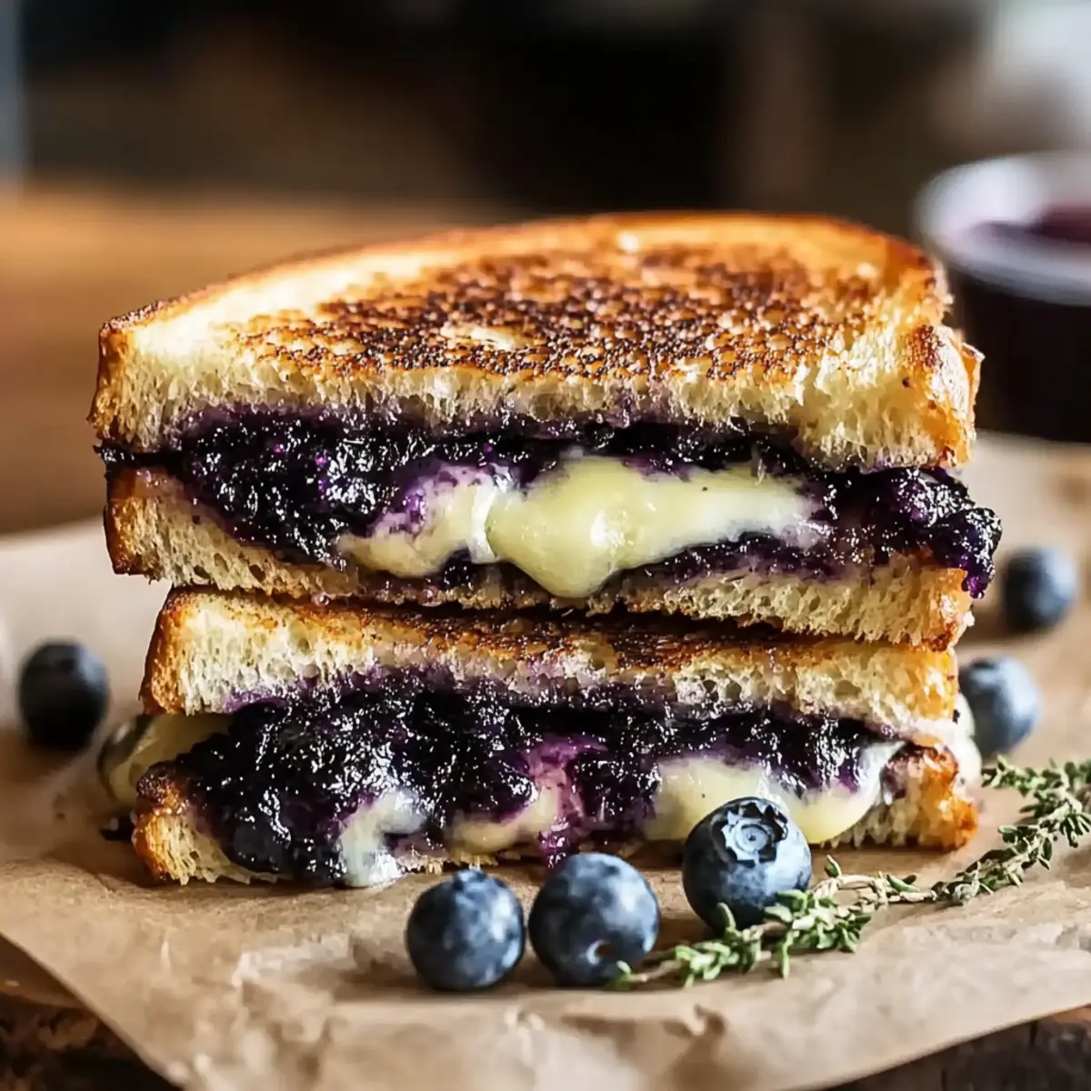 Picnic Idea Blueberry Grilled Cheese for Sweet & Savory Bliss