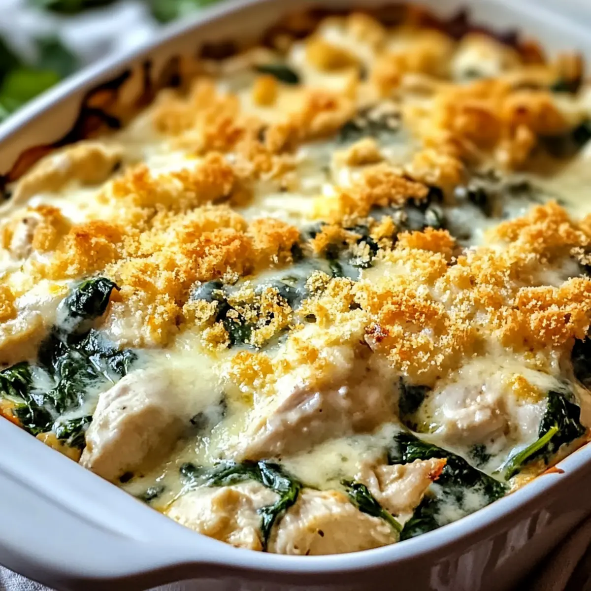Creamy Chicken Spinach Cream Cheese Casserole for Cozy Nights