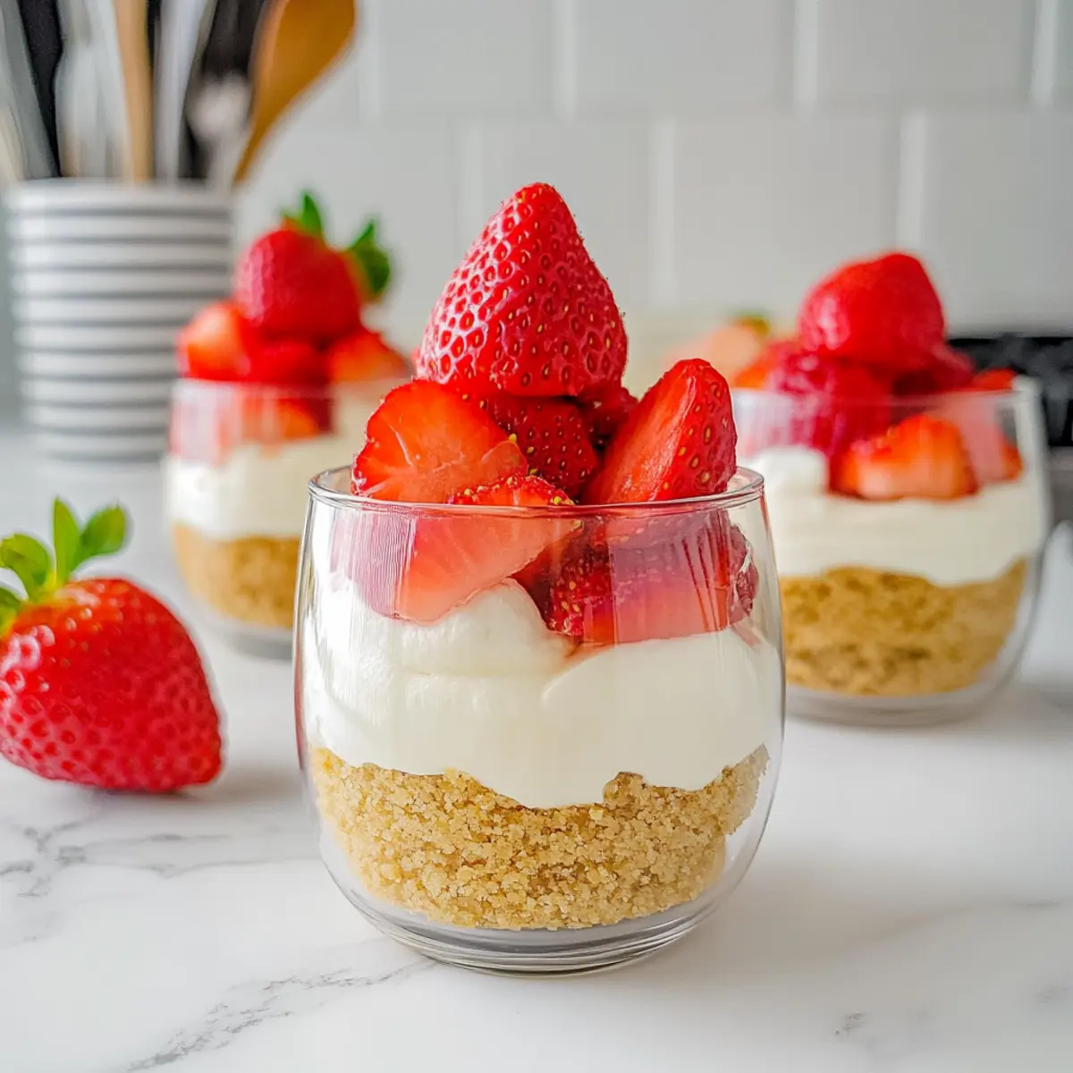 Delightful Strawberry Cheesecake Cups for Easy Summer Fun