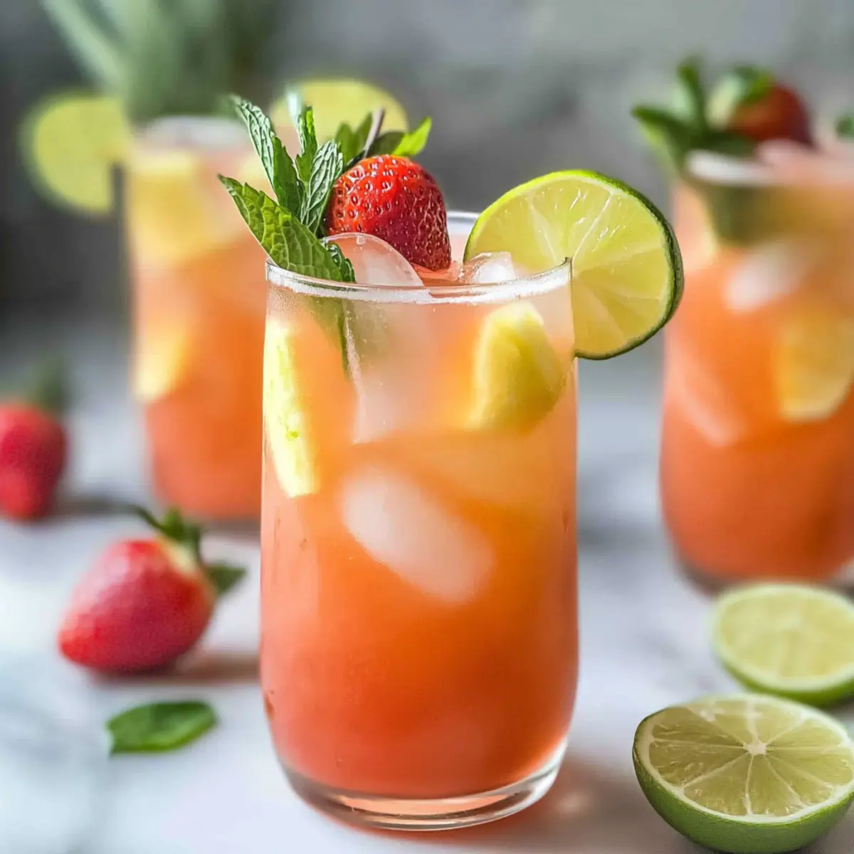 Refreshing Pineapple Strawberry Agua Fresca for Summer Sips