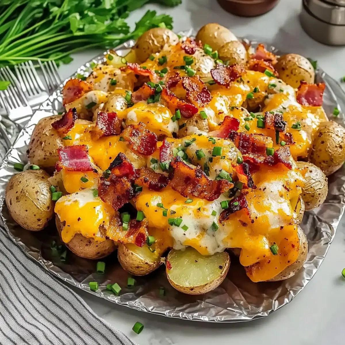 Homemade Grilled Ranch Potatoes: Crispy, Cheesy Delight!