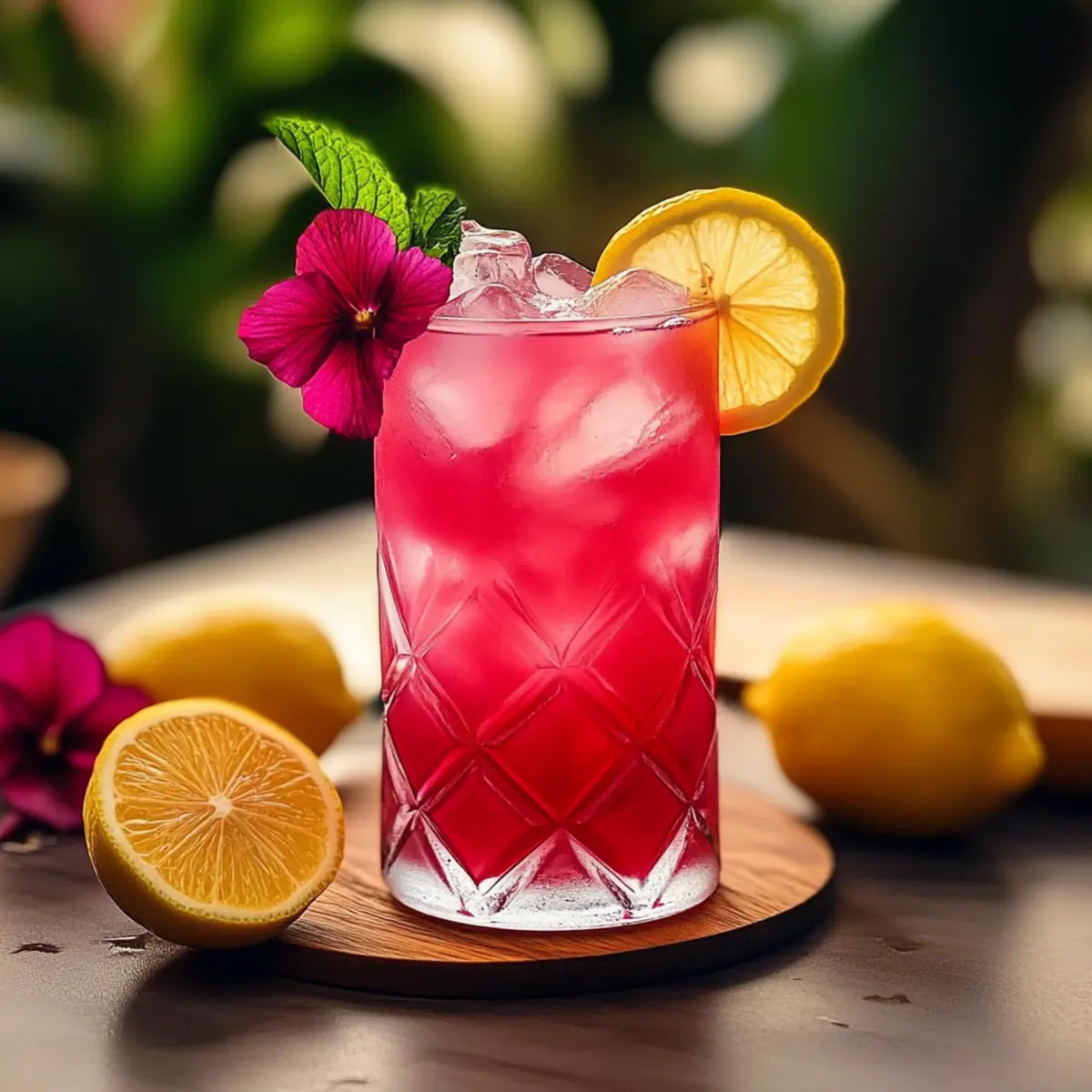 Refreshing Hibiscus Lemonade Mocktail for a Colorful Sip