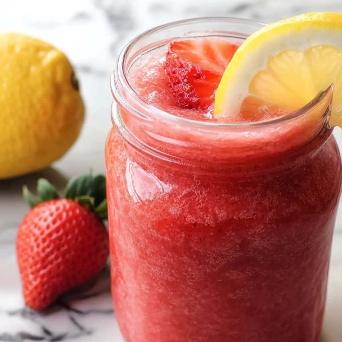Refreshing Frozen Strawberry Lemonade Great for Summer Fun