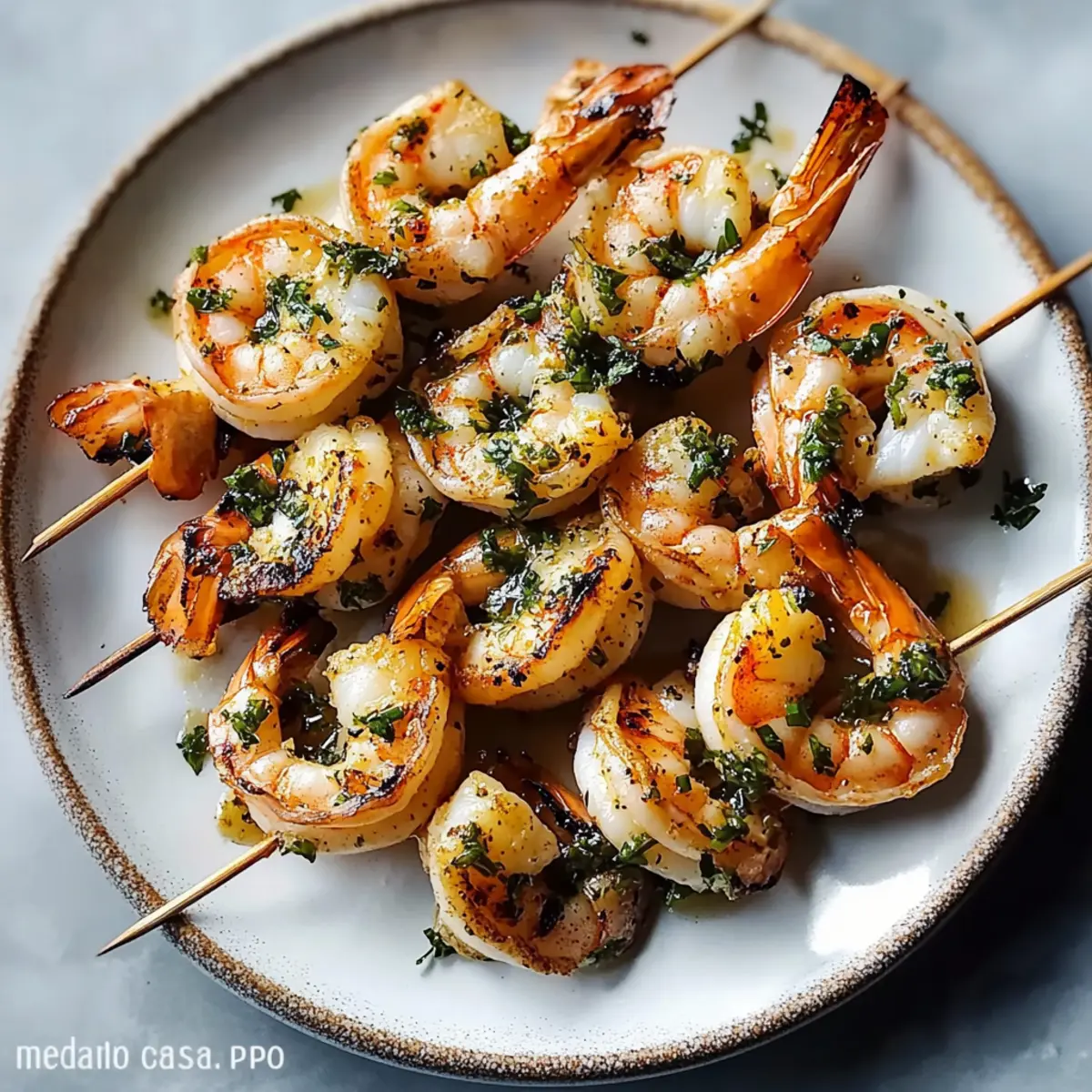 Charred Garlic Butter Grilled Shrimp Skewers for Summer Bliss