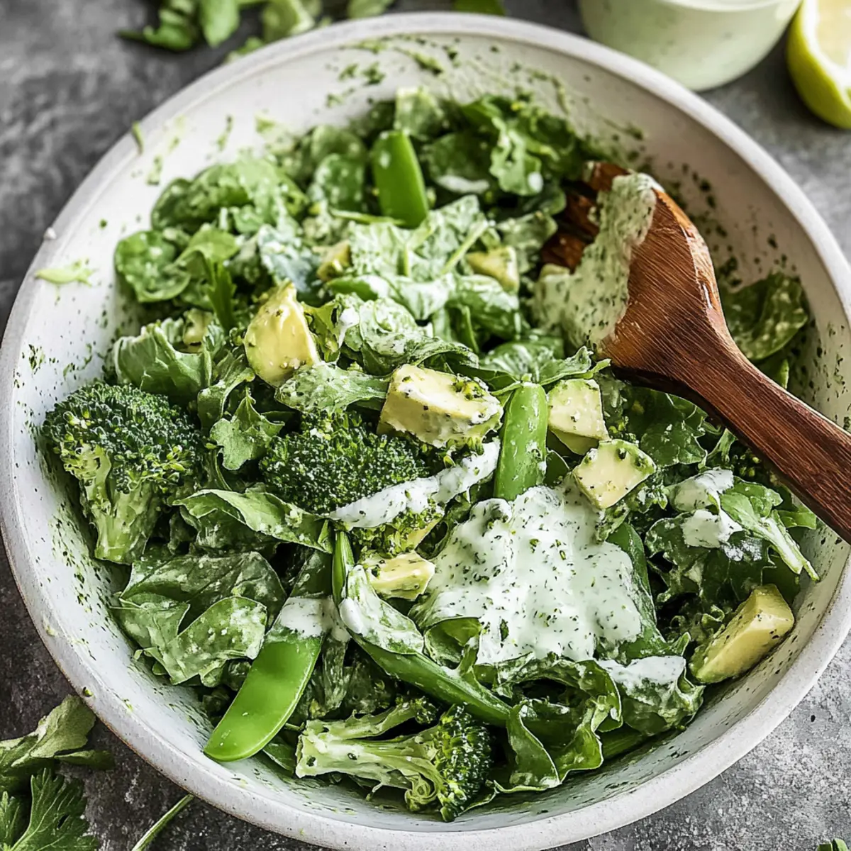 Refreshing Green Goddess Salad with Creamy Yogurt Dressing