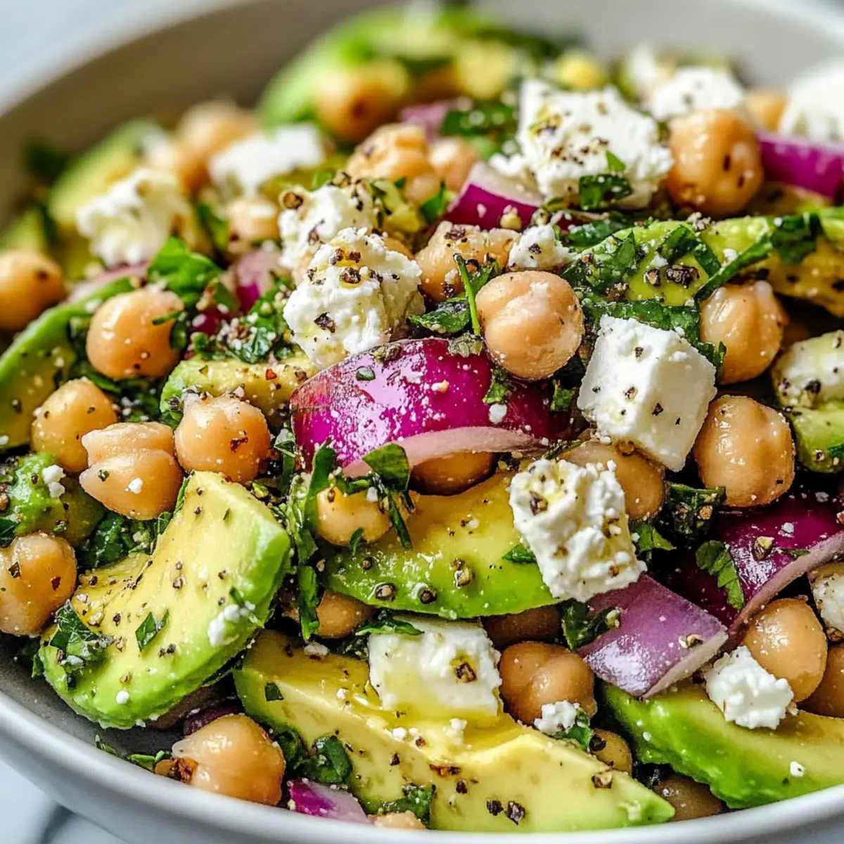 Chickpea Feta Avocado Salad: A Bright, Tasty Boost!