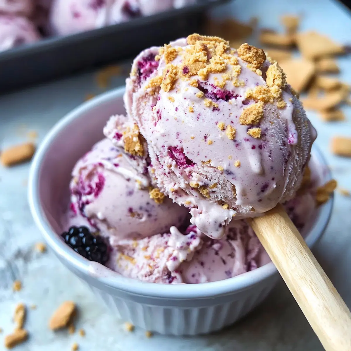 No Churn Blackberry Cheesecake Ice Cream You’ll Crave All Summer